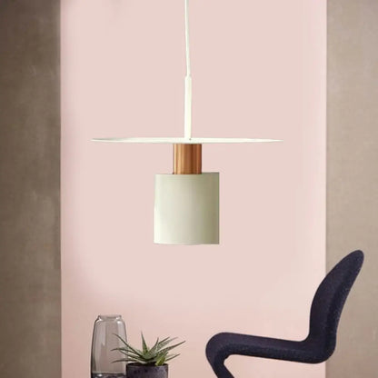 Copper Pendant Light - Modern Metal, Cylindrical Design, 8"/12" Wide, Hanging Lamp for Ceiling