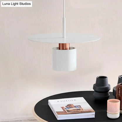 Copper Pendant Light - Modern Metal, Cylindrical Design, 8"/12" Wide, Hanging Lamp for Ceiling