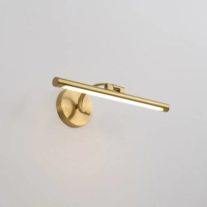 إضاءة LED للحمام الريفي - مثبتة على الحائط من المعدن على شكل عمود من النحاس