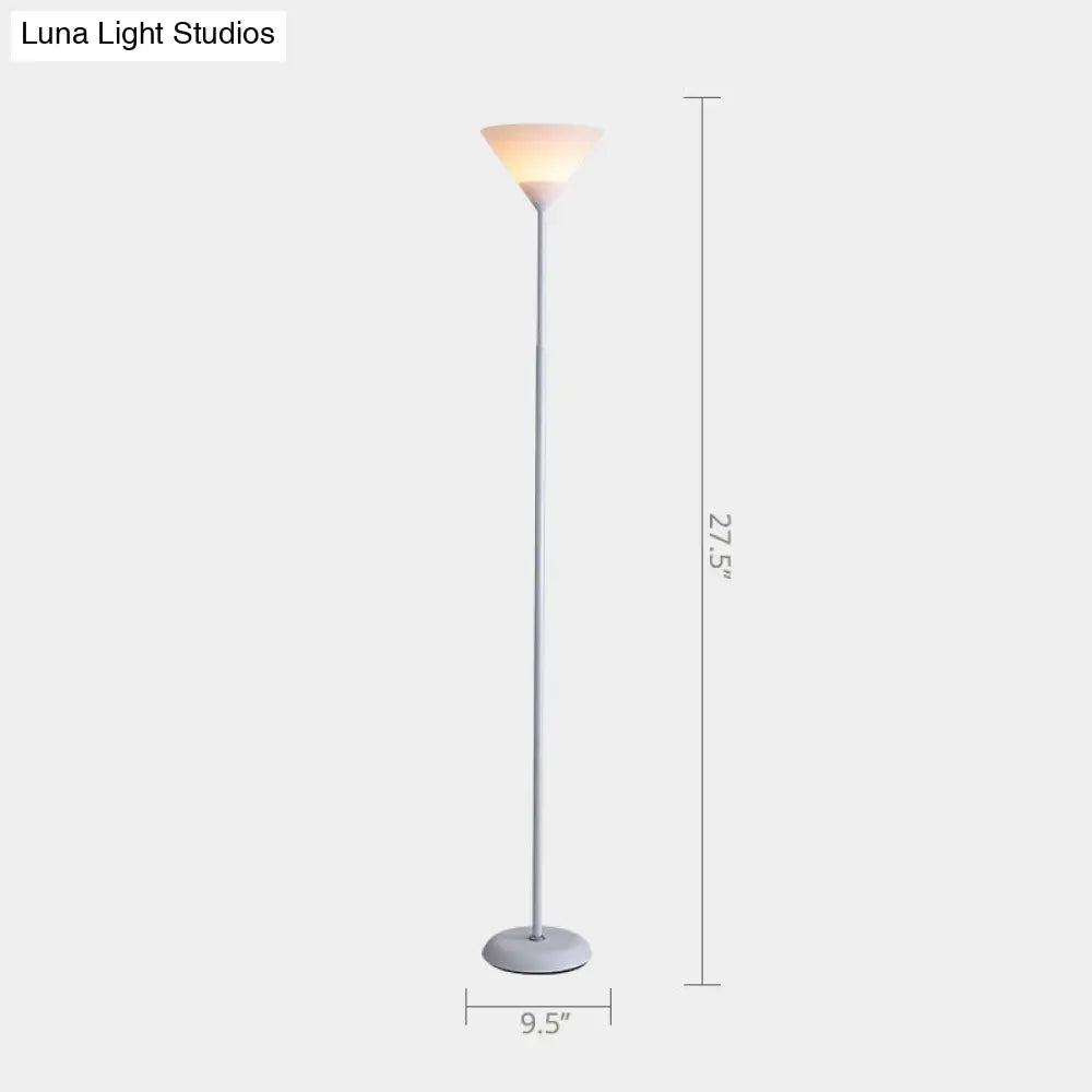 Country Living Room Acrylic Torchiere Floor Lamp with Flexible Arm