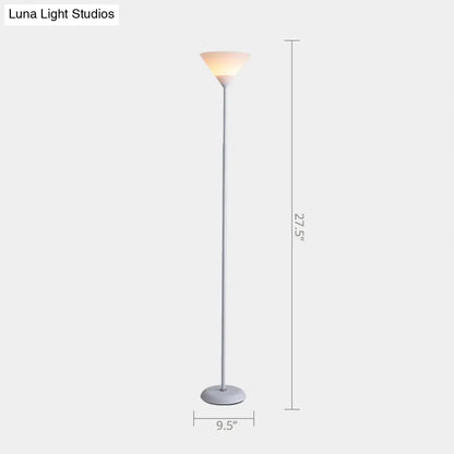 Country Living Room Acrylic Torchiere Floor Lamp with Flexible Arm