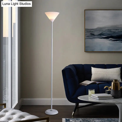 Country Living Room Acrylic Torchiere Floor Lamp with Flexible Arm