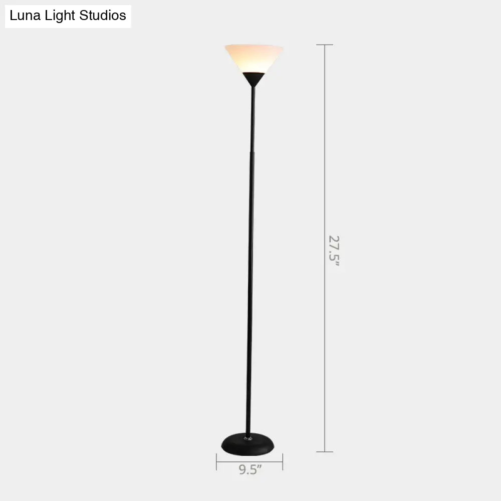 Country Living Room Acrylic Torchiere Floor Lamp with Flexible Arm