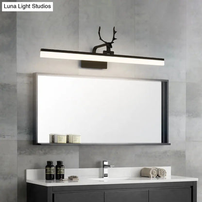 مرآة زينة LED قابلة للتعديل بتصميم ريفي مع إضاءة أكريليك - إضاءة حائطية