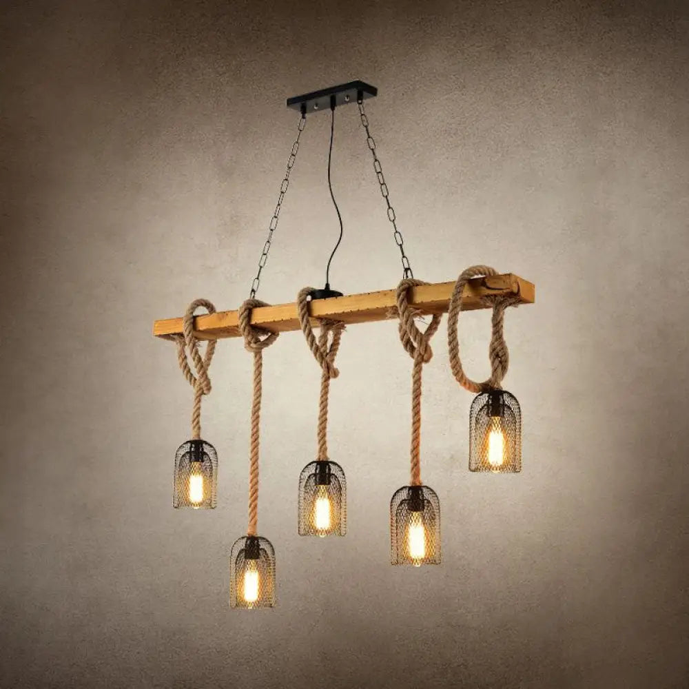 Lámpara colgante de malla DecorBites™ Countryside con cable de cuerda