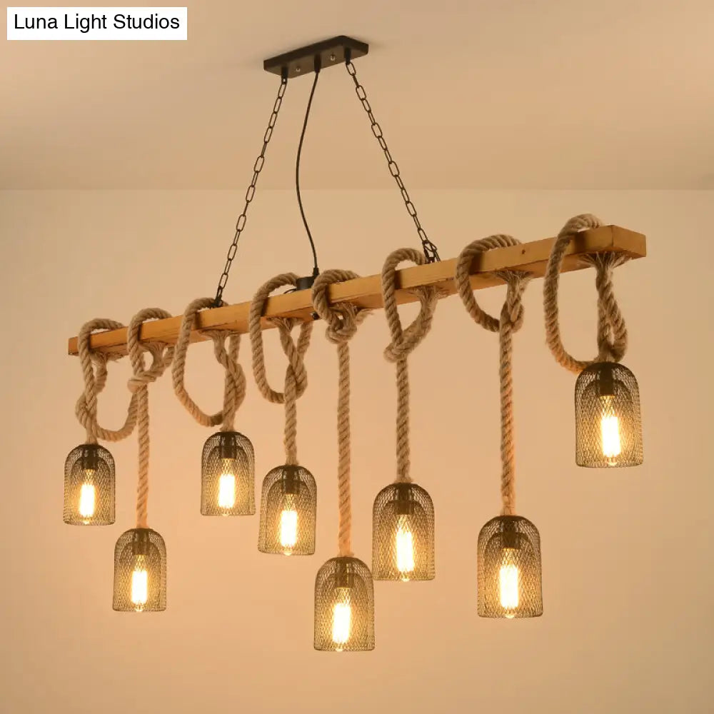 Lámpara colgante de malla DecorBites™ Countryside con cable de cuerda