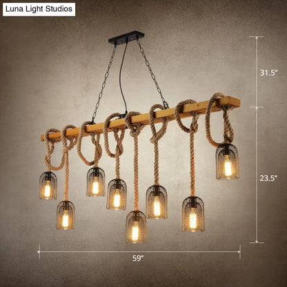 Lámpara colgante de malla DecorBites™ Countryside con cable de cuerda