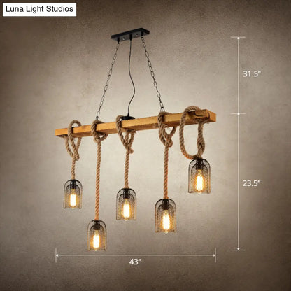 Lámpara colgante de malla DecorBites™ Countryside con cable de cuerda