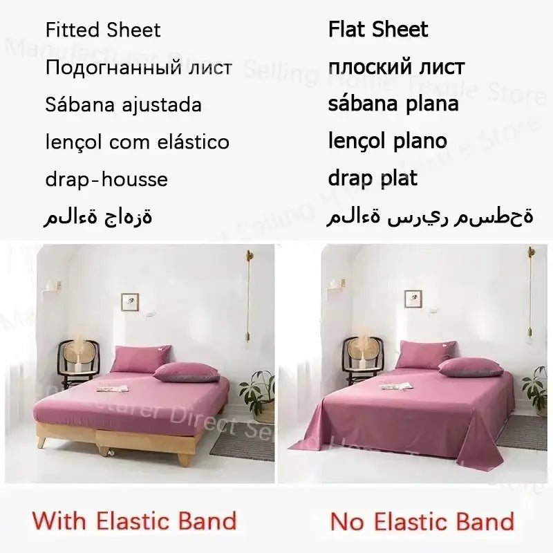 Pink fleece bed sheet with elastic band for snug fit in decorbites cozy autumn winter cream and red bear duvet set