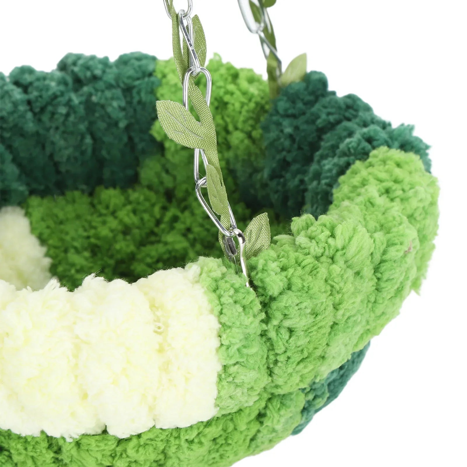 Cozy Coral Fleece Parrot Hammock - Green