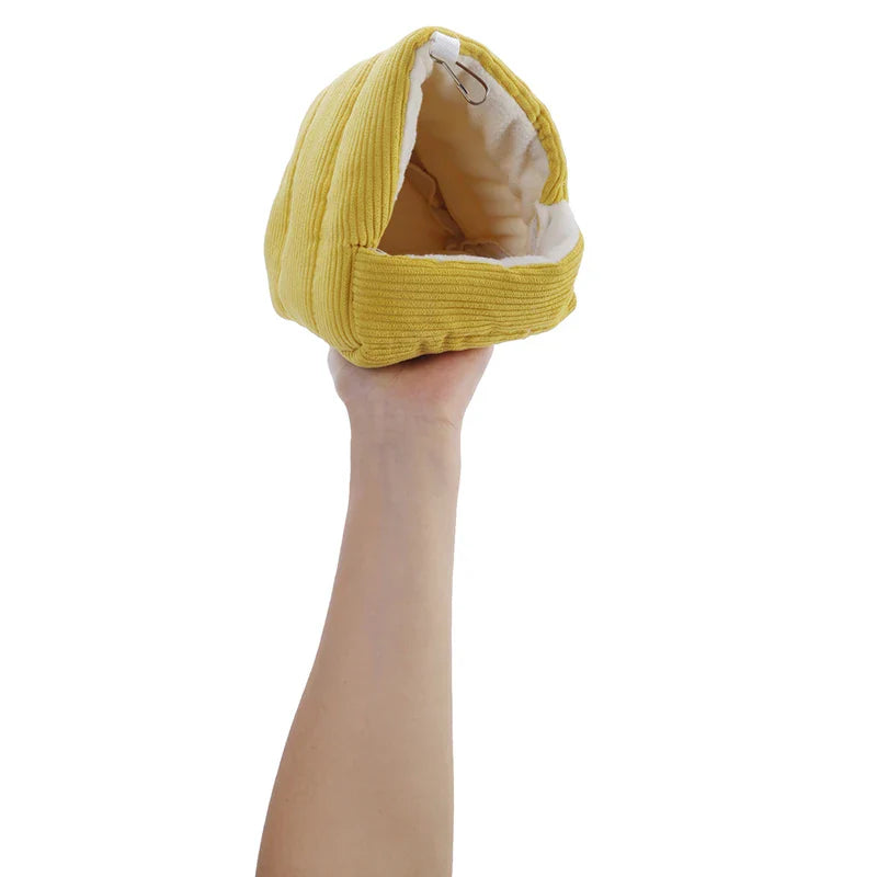 Cozy Parrot Cage Hanging Hut Bed