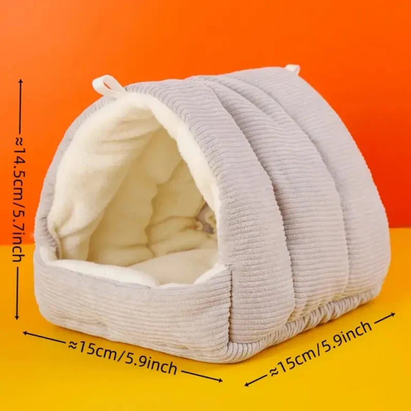 Cozy Parrot Cage Hanging Hut Bed