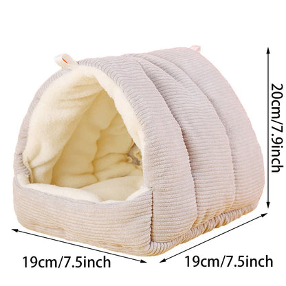 Cozy Parrot Cage Hanging Hut Bed - Light Grey / S 15x15x14.5cm