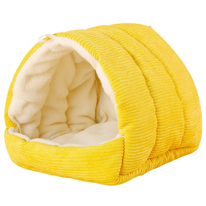 Cozy Parrot Cage Hanging Hut Bed - Yellow / S 15x15x14.5cm