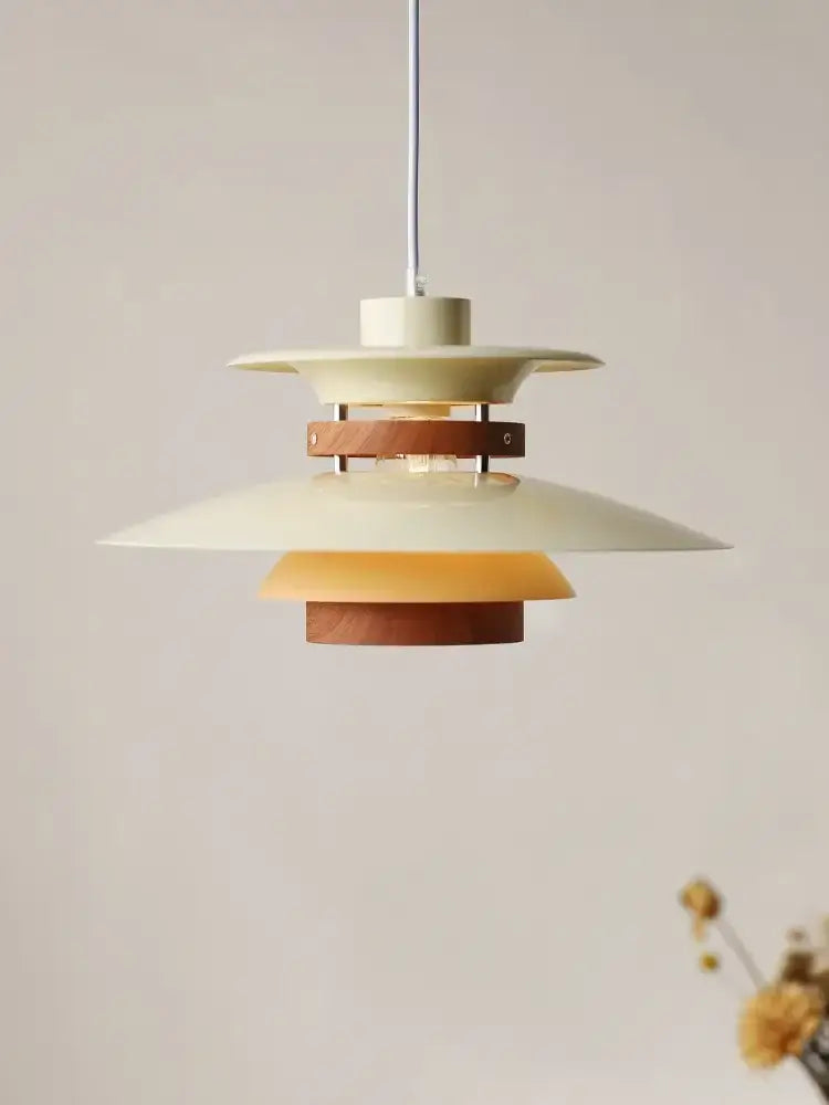 Cream and amber umbrella shape pendant light with wooden accents for living room decorbites colorful umbrella design