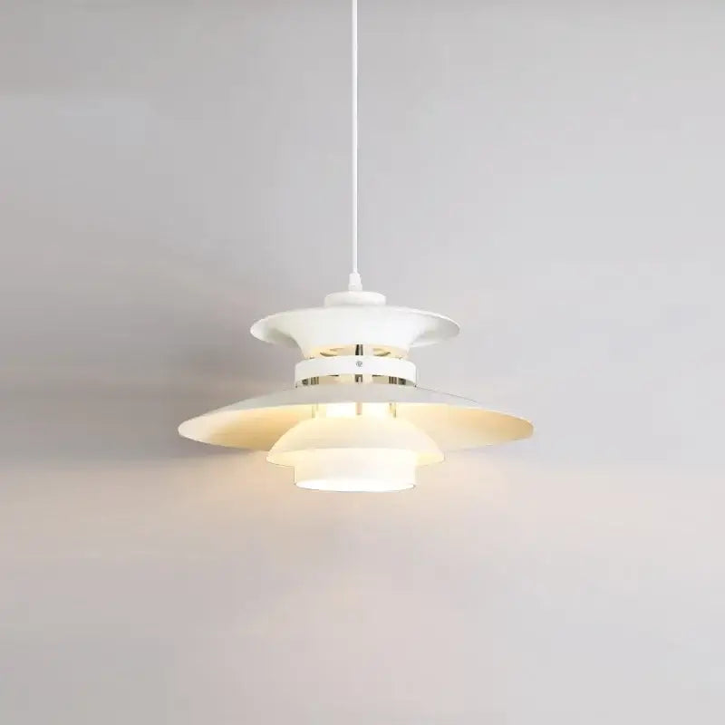 Cream and amber umbrella shape pendant light with white layered petal shades for modern living room decorbites colorful umbrella