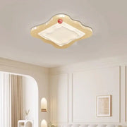 Cream cloud led ceiling light with red accent featuring beige cloud shape white diffuser for bedroom decorbites cream led decor