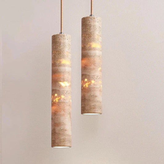 Cream Marble Linear Pendant Light - Decorbites