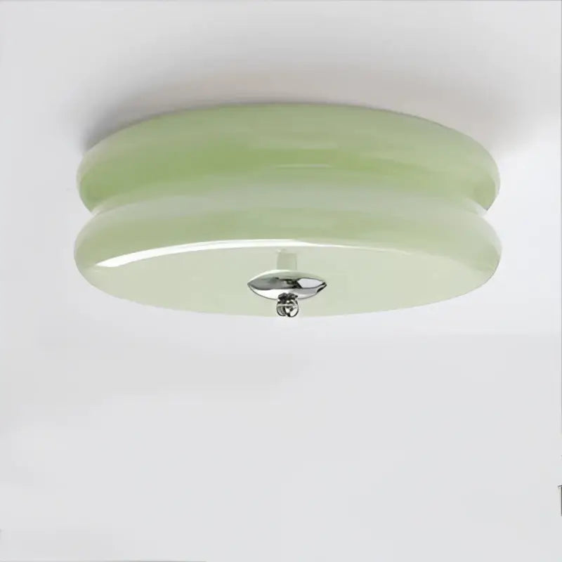 Cream medieval glass ceiling lamp with sleek pale green jade finish and chrome mounting bracket for living room decorbites cream medieval