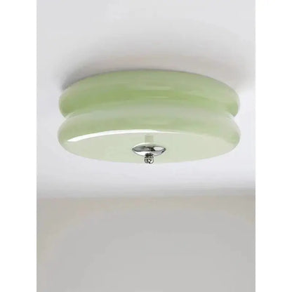 Cream medieval glass ceiling lamp with sleek pale green frosted glass and polished chrome center for living room decorbites cream medieval