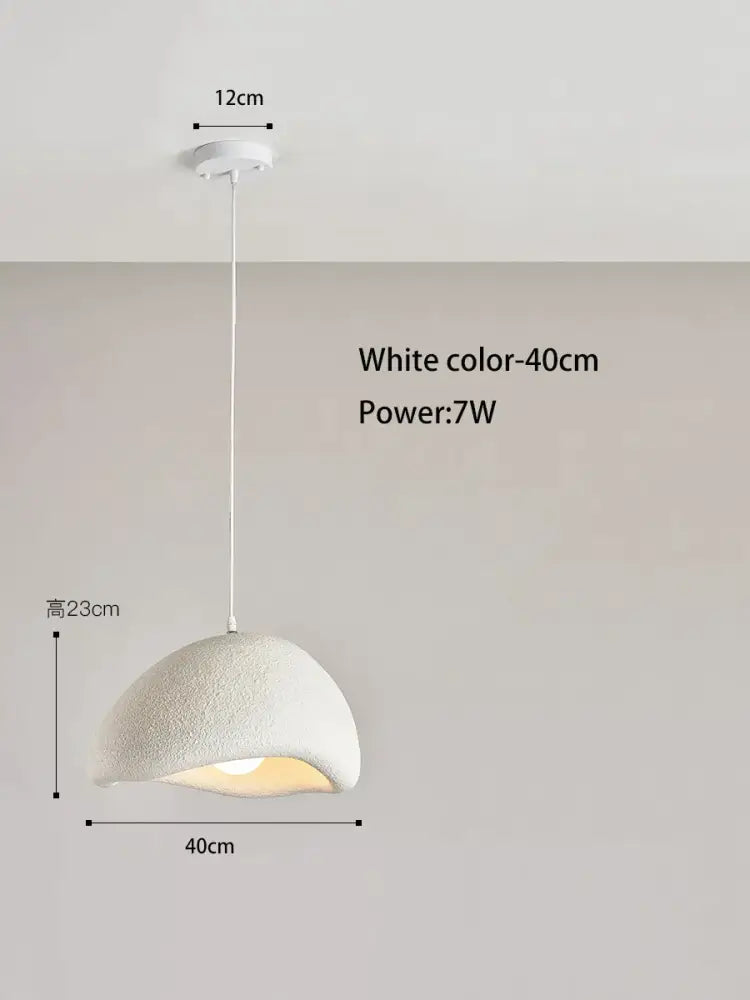 Cream style cloud pendant lamp with white textured dome design 40cm diameter 23cm height perfect for dining room decorbites cream style