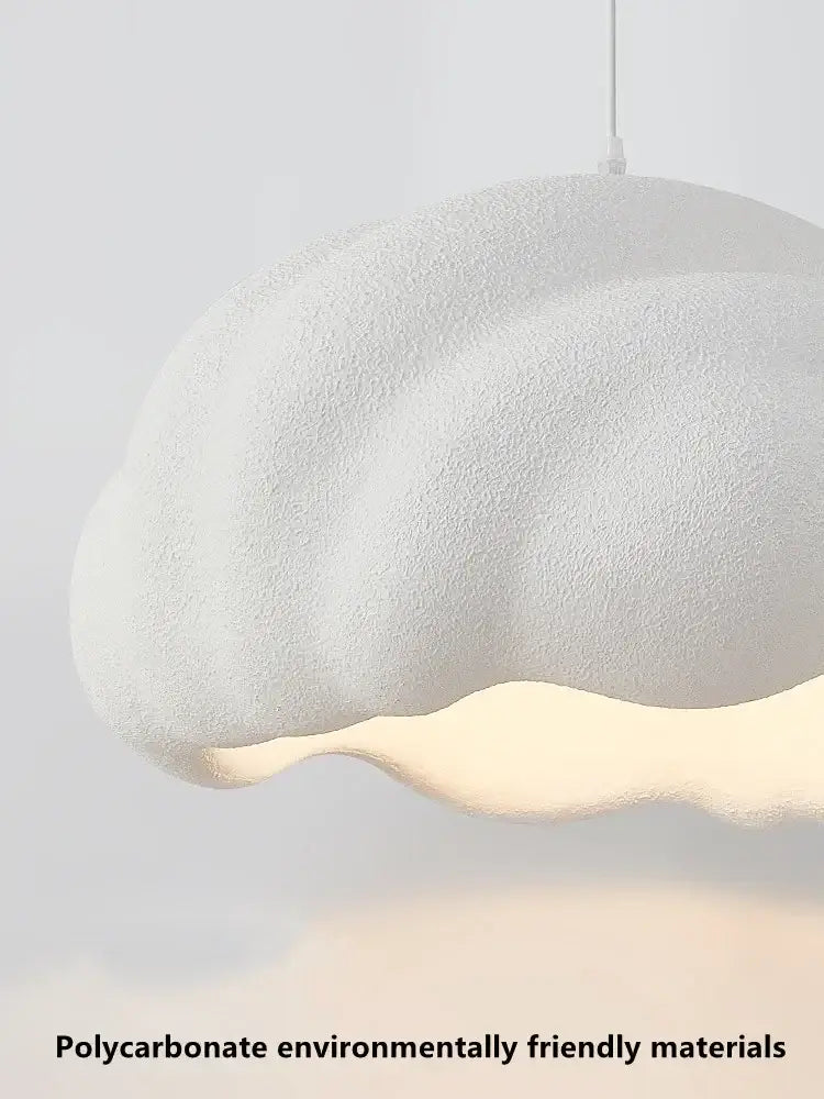 Cream wabi sabi cloud pendant chandelier featuring a soft white polycarbonate light with warm glow for dining room decorbites cream wabi