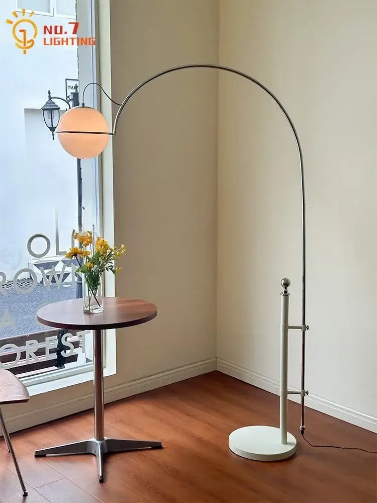 Cream wind floor lamp with sleek metallic frame and warm frosted glass shade ideal for living room decorbites cream wind