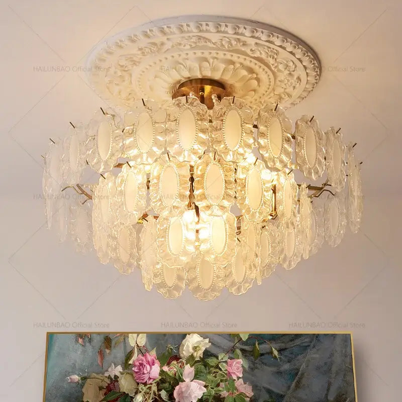 Elegant cream wind crystal chandelier with gold hardware and clear glass crystals for living room decorbites cream wind