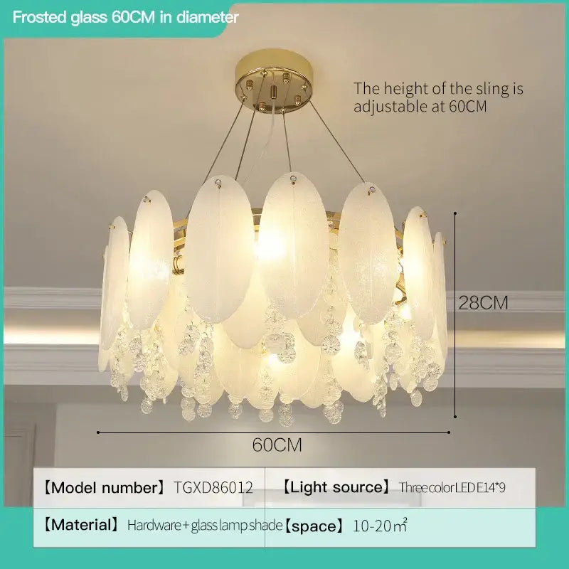 A modern decorbites cream wind led chandelier with white opal glass frosted shades and gold metal frame for bedroom