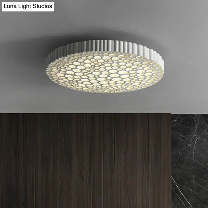 DecorBites™ DecorBites™ Creative Bedroom Shine: Simple LED Metal Circle Flush Mount Ceiling Light