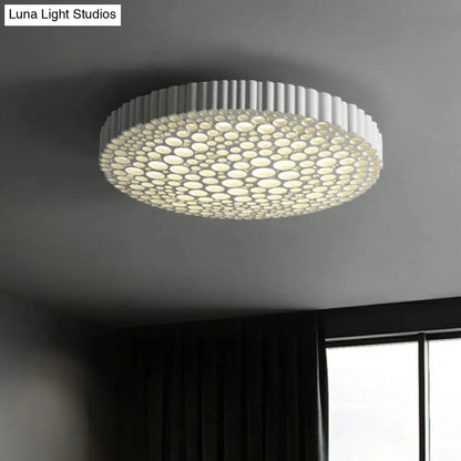 DecorBites™ DecorBites™ Creative Bedroom Shine: Simple LED Metal Circle Flush Mount Ceiling Light