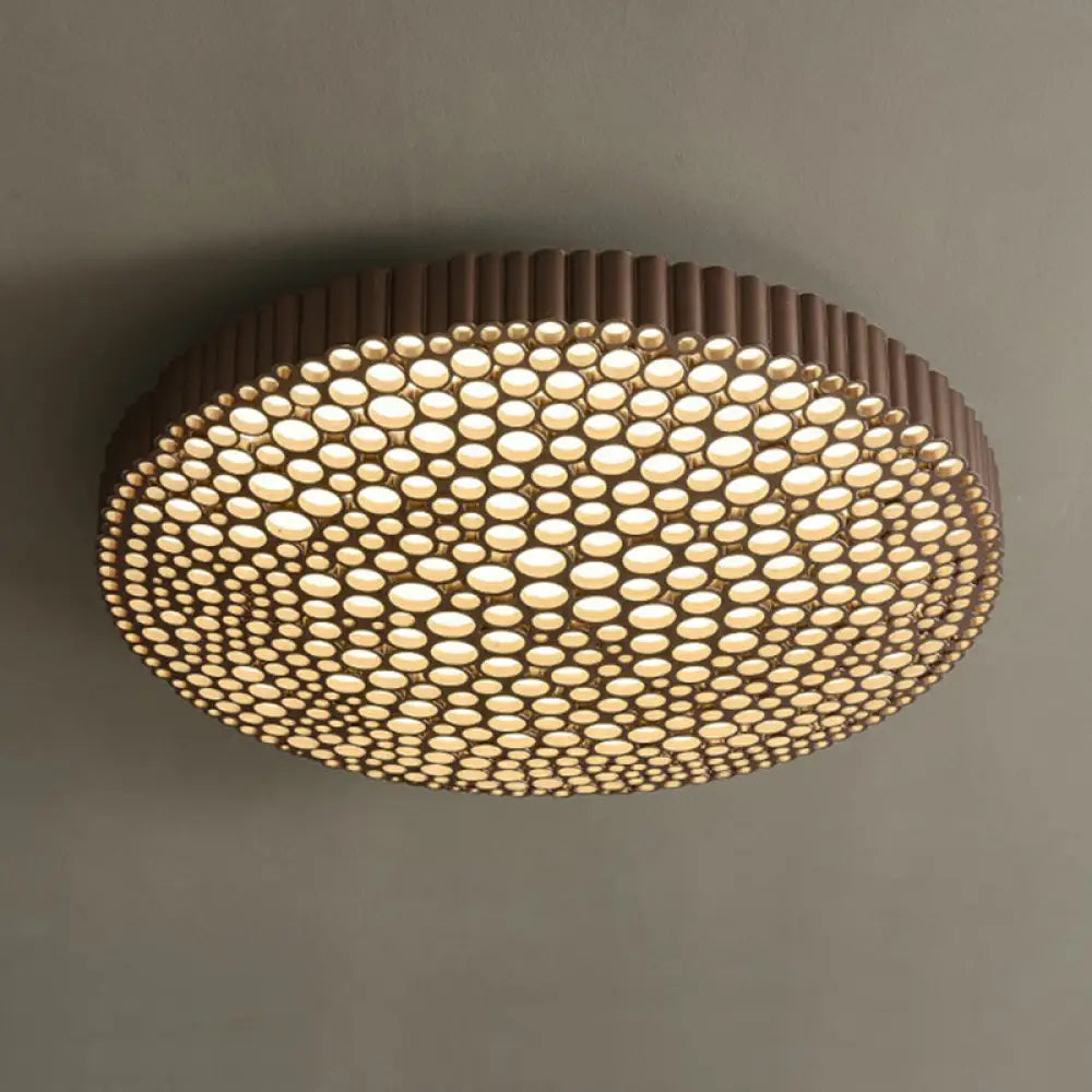 DecorBites™ DecorBites™ Creative Bedroom Shine: Simple LED Metal Circle Flush Mount Ceiling Light