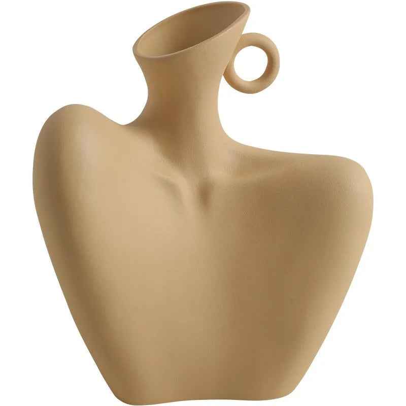 Creative Ceramic Human Vase for Home Decor - Vase