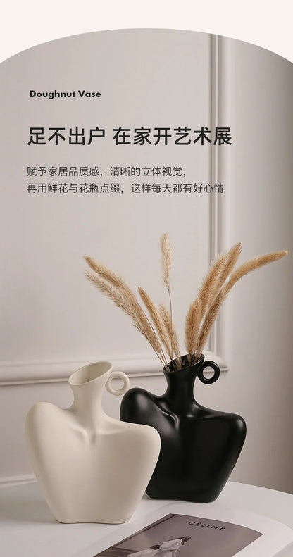 Creative Ceramic Human Vase for Home Decor - Vase