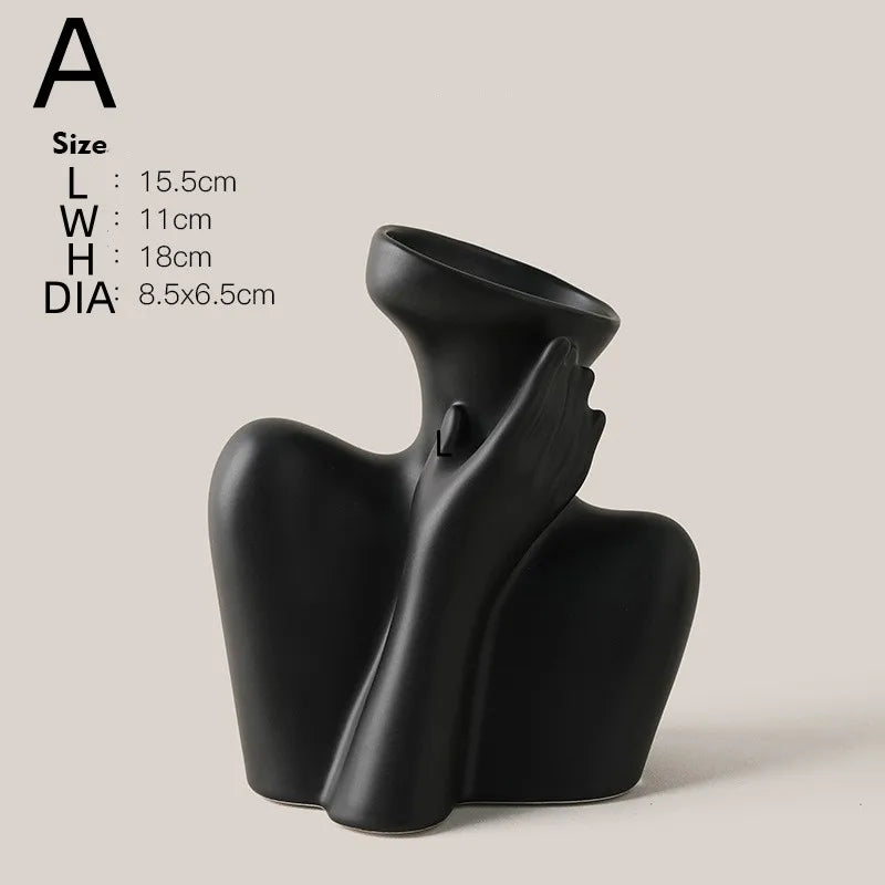 Creative Ceramic Human Vase for Home Decor - A 2024NEW / CHINA - Vase