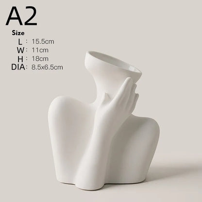 Creative Ceramic Human Vase for Home Decor - A2 2024NEW / CHINA - Vase