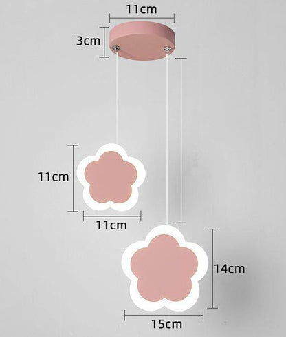 Creative Heart-shaped Butterfly Flower Children's Room Ceiling Lamp Chandelier Bedroom Lamps