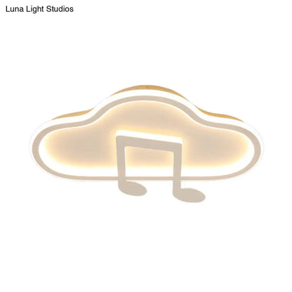 Lámpara de techo DecorBites™ Creative Kids, diseño nube blanca/rosa, 49,5/60 cm de ancho, LED, luz cálida/blanca, montaje en acrílico.