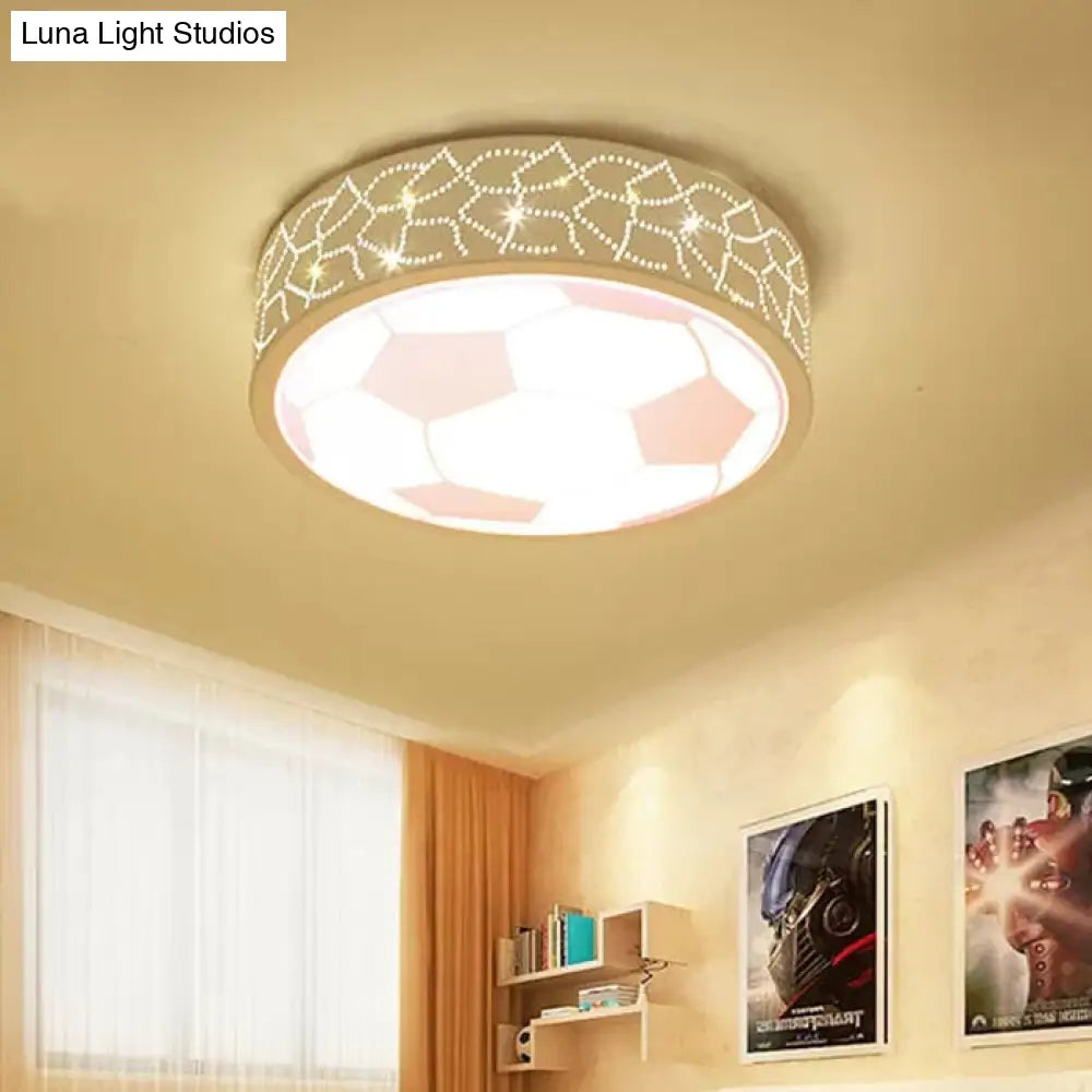 DecorBites™ DecorBites™ Creative Metal Soccer Ceiling Light for Kids Bedroom and Bathroom - Flush Mount Sport Lighting