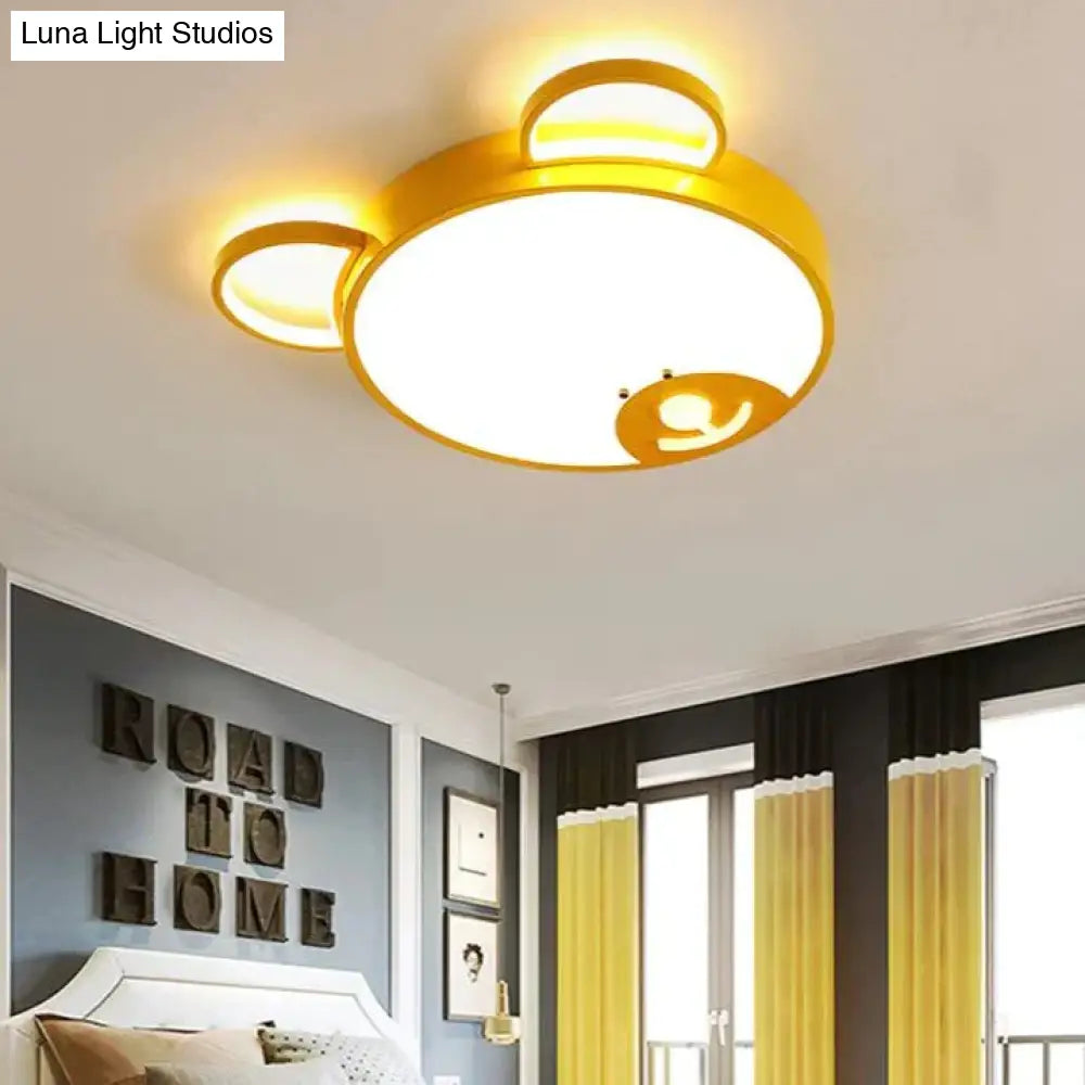 Creative Personality Bedroom Bear Led Ceiling Lamp