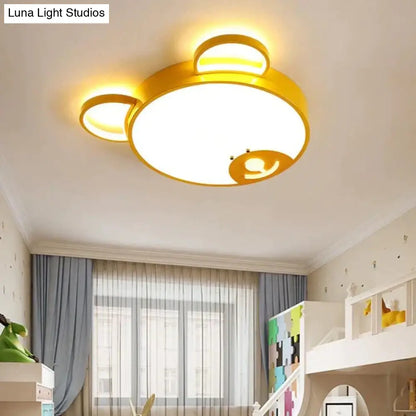 Creative Personality Bedroom Bear Led Ceiling Lamp