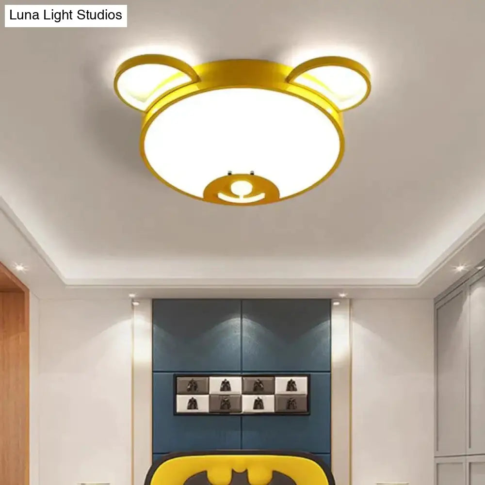 Creative Personality Bedroom Bear Led Ceiling Lamp