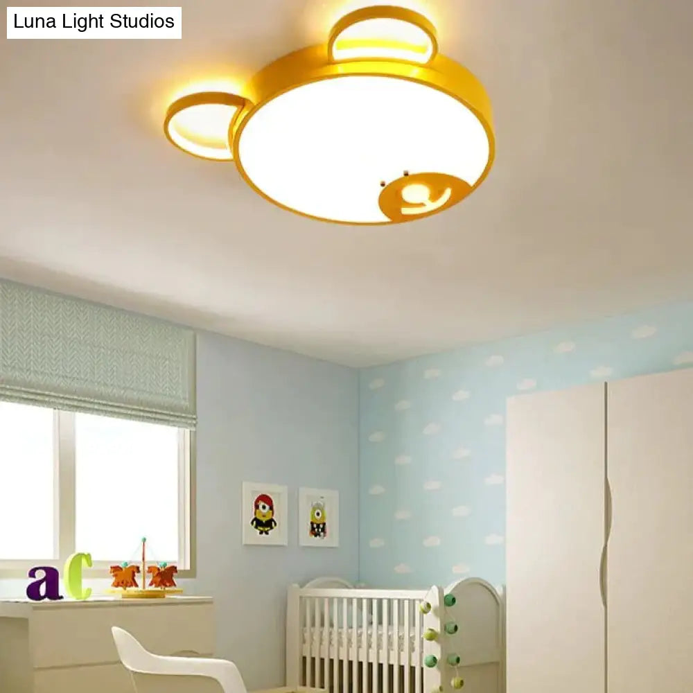 Creative Personality Bedroom Bear Led Ceiling Lamp