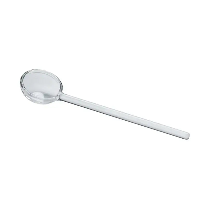 Clear plastic ladle with smooth transparent bowl and handle from creative purple and green glass spoon dessert set for kitchen dining