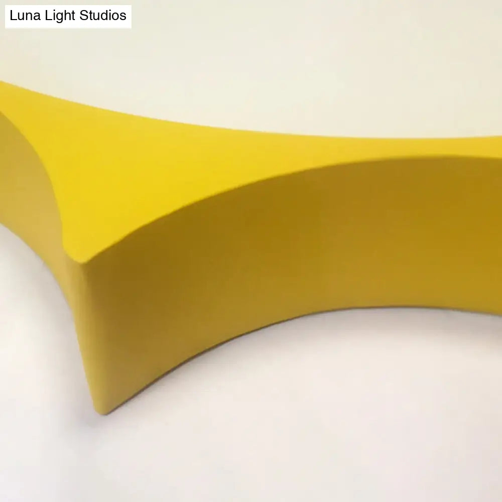 DecorBites™ DecorBites™ Creative Yellow Sun Acrylic LED Flush Mount Ceiling Light Fixture for Kindergarten