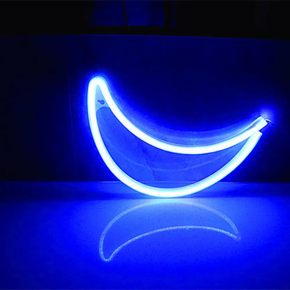 Crescent Shaped Battery-Powered LED Wall Light - Decorative White Night Lighting
