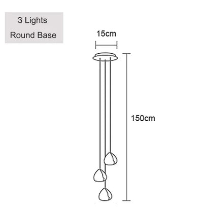 Crystal Ball Staircase Pendant Light in Brushed Stainless