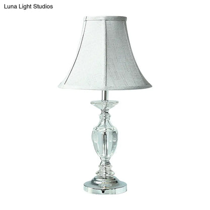 مصباح كريستال بيل الليلي - مصباح سرير رمادي بسيط مصنوع يدويًا