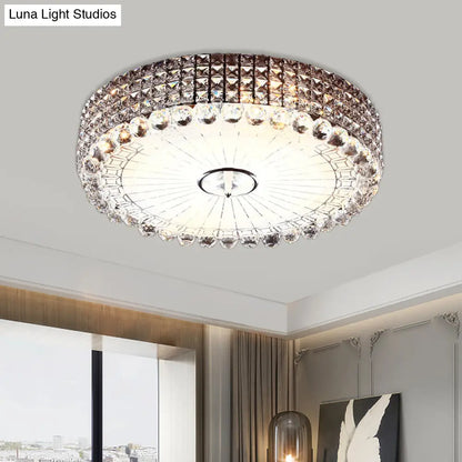 Lámpara de techo LED empotrada DecorBites™ Crystal Beveled en color plata/oro, 16/23,5 pulgadas de diámetro 