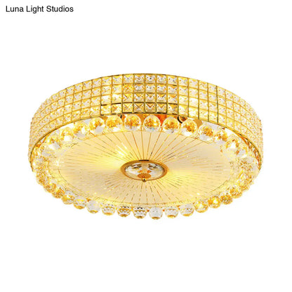 Lámpara de techo LED empotrada DecorBites™ Crystal Beveled en color plata/oro, 16/23,5 pulgadas de diámetro 